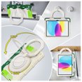 thumbnail image 4 of FJLBDE Case for iPad (A16) 11th/10th Generation 11 inch/10.9 inch 2025/2022 with 360 Kickstand, Shoulder Strap Carrying Protective Cover, Multicolor Green, 4 of 6