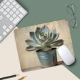 thumbnail image 5 of Succulent Print Mouse Pad with Stitched Edge, Premium-Textured Computer Mousepad with Non-Slip Rubber Base, Gaming Mouse Mat for Laptop, Office & Home 10"x12", 5 of 8
