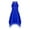 A Royal Blue, variant on iiniim Girls Halter Neck High-Low Junior Bridesmaid Pageant Formal Floral Lace Party Ball Gown Dress