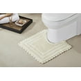 thumbnail image 3 of Better Trends 3 Piece Bathroom Rug Set 100% Cotton, Extra Soft Tufted Bath Mat, Water Absorbent & Reversible Mat, Ivory Lilly Crochet Collection, 3 of 8