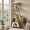 Green + Natural, variant on ELLEGNT 73" Multi-level Cat Tower with Elevated Perch and Large Condo – Wooden Cat Tree with Dangling Balls, Brown