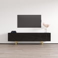 thumbnail image 5 of Radom 01 TV Stand for TVs up to 80", Mid-Century Modern High Gloss 71" Entertainment Center, TV Media Console with Storage Cabinets, 5 of 5