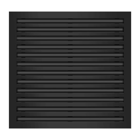 BUILDMART - 25x24 Modern AC Vent Cover - Decorative Black Aluminum Air Vent - Standard Linear Slot Diffuser - Heating and Cooling Register Grille for Ceiling, Walls & Floors - Texas Buildmart
