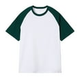 thumbnail image 1 of LUOGENLI T-shirts pour Homme pour Hommes T-Shirt Patchwork à Col Rond T-Shirt à Contraste de Couleurs Rétro à Épaules Lourdes T-Shirt Uni Ample à Manches Courtes 4TG T-shirts pour Hommes T-shirts Graphiques Fête de la Saint-Patrick Vert TG, 1 of 2