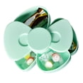 thumbnail image 3 of Caja de almacenamiento de joyería giratoria de doble capa, pequeña bandeja de joyería, caja con lazo, caja de almacenamiento de pendientes de joyería para mujer, verde, 3 of 8