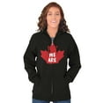 thumbnail image 3 of We Are Canada Slogan Maple Leaf Unisex Fleece Graphic Zip Up Hoodie Brisco Brands 5X, 3 of 5