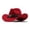 Red - M, variant on Western Denim Curved Top Hat Woolen Big Brimmed Hat Style British Jazz Hat Cozy Navy - M