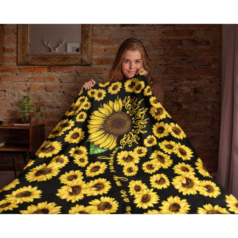 Sunflower best sale fuzzy blanket