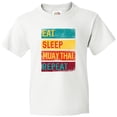 thumbnail image 3 of Inktastic Eat Sleep Muay Thai Repeat Youth T-Shirt, 3 of 5