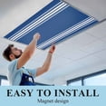 thumbnail image 6 of Blue Striped Fluorescent Light Covers, Farmhouse Blue White Stripes Magnetic Light Covers for Ceiling Lights, Fluorescent Ceiling Shade Filters for Classroom Bedroom Office 4x2Ft x 2PCS, 6 of 8