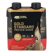 Optimum Nutrition Gold Standard® Protein Shake, Cafe Latte, 4 Cartons, 11 fl oz (325 ml) Each