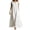 White-Dress, variant on Maxi Dresses for Women Solid Color Sleeveless Split Neck Loose Fit Elegant Casual Summer Dress Breathable Khaki L