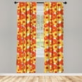 thumbnail image 3 of Ambesonne Orange Curtains, Gerbera Petals Graphic, Pair of 28"x63", Orange Yellow Scarlet, 3 of 5