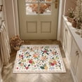 thumbnail image 3 of BERTHMEER 2'x3' Small Area Rugs for Bathroom Bedroom Entryway Kitchen Entrance Dorm Non Slip Washable Beige Floral Vintage Traditional Oriental Accent Flower Rugs, Multicolor, 3 of 6