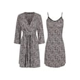 thumbnail image 1 of SofiePJ, Women's, Plus Size Printed Robe Set with Chemise 2 Piece Sleep Lounge Set, Leopard Tan, 1X, 1 of 6