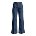 thumbnail image 4 of cocolona Womens Business Casual High Waist Dress Pants Elastic Waist Straight Wide Leg Commute Striped Pants with Pockets, 4 of 5