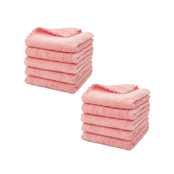 100% Cotton Washcloth Set – Soft, Absorbent Face Towels for Bathroom & Gym Use – Reusable, Durable, Machine Washable Wash Cloths -pink, 25*25cm, Pack of 2