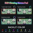thumbnail image 5 of Cartoon Cute Panda Wireless Charging RGB Gaming Mouse Pad Large Keyboard Mat Rubber Base 13 Light Modes, 5 of 6