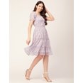 thumbnail image 3 of Moomaya Womens Printed Smocked Dress Knee Length Summer Dress, 3 of 8