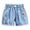 Blue, variant on Big Girls Casual Jeans Shorts Bowknot Ripped Denim Summer Bottoms Elastic Waist For Kids Vacation Outfits Shorts Size 12-13T