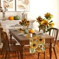 thumbnail image 2 of Fall Summer Table Runner 13x72 Inches, Sunflower Yellow Seasonal Farmhouse Burlap Indoor Kitchen Anniversary Dining Table Decor for Home Party, 2 of 7