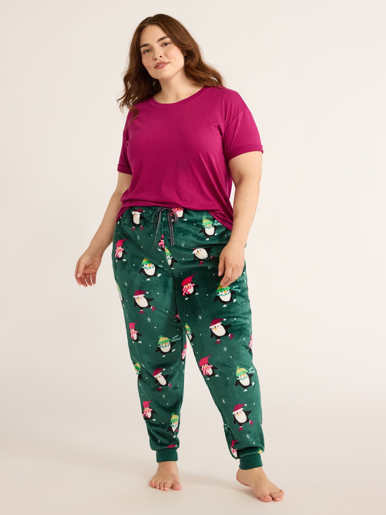 Joyspun Women's Sleep Cuff Pant