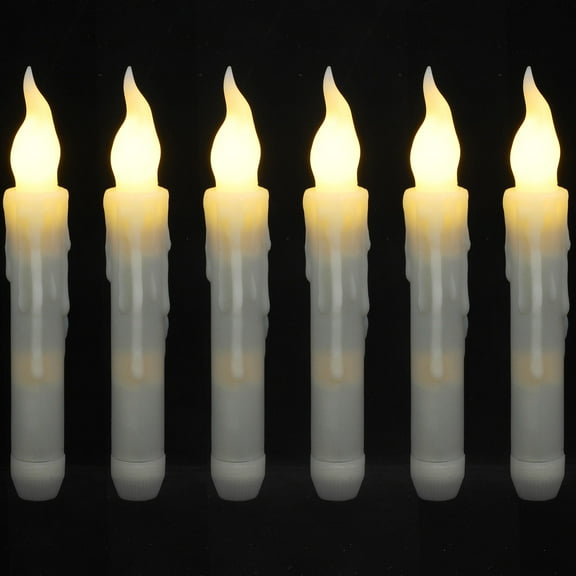 NICEXMAS 6Pcs Christmas Decorations Luminous Candle Lovely Candle Design Adornments
