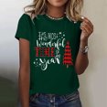 thumbnail image 2 of Active Tops Women T-Shirts T1 Christmas Print Short Sleeve T Shirt For Women Relaxed Fit Round Neck Top Casual Holiday Tee Red XXL, 2 of 4