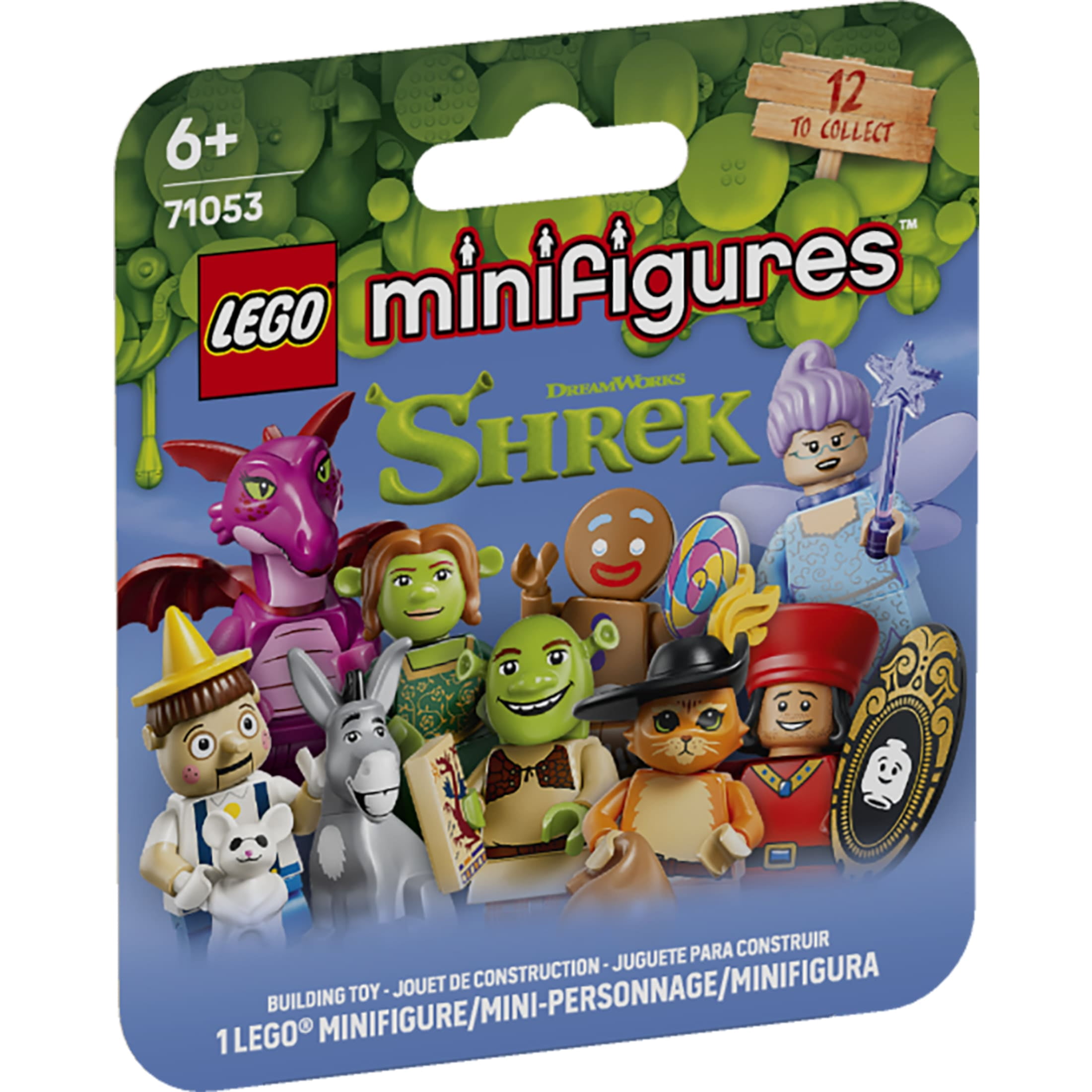 LEGO Minifigures Shrek Series 1-Pack - Mystery Box Set - 12 Shrek Toys to Collect for Boys & Girls, Ages 6+ - 71053