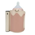 thumbnail image 1 of Baby Bottle Warmer, Digital Display Rechargeable Portable Milk Bottle Warmer Sleeve, 21 Adjustable Temperature Options, Premium PU Leather,Suitable for Baby, 1 of 7