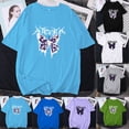 thumbnail image 3 of Womens Cotton Short Sleeve Tops O Neck T Shirts Loose Fit Soft Basic Tees Trendy Casual Summer Tops, 3 of 4