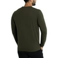 thumbnail image 2 of X RAY JEANS Mens Long Sleeve V-Neck T-Shirt, Army Green, S, 2 of 9