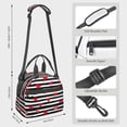 thumbnail image 4 of Xecao Hearts And Lines1 Print Insulated Lunch Box, Lunch Cags Lunch Bag Featuring An Adjustable Shoulder Strap, 4 of 5