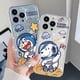 thumbnail image 2 of Para Samsung Galaxy A33 A53 A73 5G A32 A52 A72 A31 A51 A71 A23 Doraemon Snoopy Astronauta Transparente TPU Gel Funda De Cojín De Aire Borde Cuadrado Anti-Caída Cubierta, 2 of 4