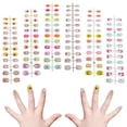 thumbnail image 1 of 6 sets Children Nails Kids Fake Nails Short Full Cover False Fingernails Lovely Gift for Girls, 1 of 5