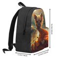 thumbnail image 3 of Zufioo Maple Leaf Meditating Chihuahua Pattern Adult Backpack,Wear-resistant and Breathable Multi-pocket Backpack, Suitable for Travel, Business and Outdoor Activities, 3 of 5