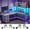 Light Gray, variant on Farmhouse L Shaped Computer Desk with 2 Drawers and Storage Shelves, Reversible 86.6" Gaming Desk with LED Lights, Corner Office Desk for Home Office, Bedroom, Living Room