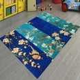 thumbnail image 1 of LaModaHome Non-Slip Rug Blue Pop Art Rug: Colorful Home Decor Washable Mat Child Stain Resistant Living Room Kitchen Carpet - Size: 6,6X5,3ft(200X160cm), 1 of 5