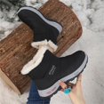 thumbnail image 5 of YOUYEDIAN Boots for Women Fashion Plush Lined Warm Comfy Round Toe Versatile Side Zipper Ankle Booties Casual Winter Outdoor Platform Walking Shoes, 5 of 5