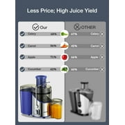 Juilist Juicer Machines, 3 Wide Mouth Juicer Extractor, 3-Speed Setting, 400W Easy to Clean, Blue