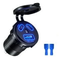 thumbnail image 1 of 3 Port Car Charger Adapter With QC3.0 Fast Charging & PD Ports For Mobile Devices Universal Fit High Speed Charging Solution For Vehicles Car Adapter to Wall Heated Seat Cushion for Car Plug in Kayak, 1 of 4