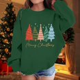 thumbnail image 2 of RMGVDSD Girls Casual Pullover Sweatshirt Graphic Print Long Sleeve Crewneck Sweatshirts Loose Fit Soft Tops for Holiday Festive Outfit Comfort Sweatshirt 11-12 Years, 2 of 4