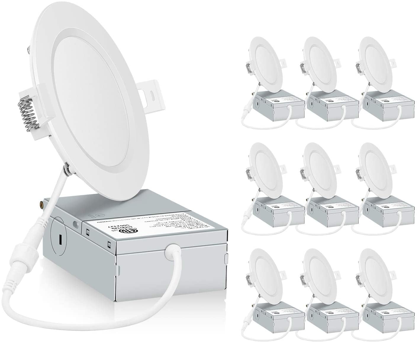 Green Canada LED 4Inch 9W 750LM LED recessed Slim Pot Light,ICRated