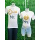 thumbnail image 1 of Playera Duo Parejas 2 Piezas Mr y Mrs Llave y Candado Color Blanco Talla Grande Marca Emil SaEs, 1 of 4