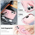 thumbnail image 4 of Dteck for iPhone 16 Case,Compatible with MagSafe,Shockproof Military-Grade Protection,Air-Guard Corners,Anti-Yellowing Frosted Magnetic Phone Case for iPhone 16, Pink, 4 of 5