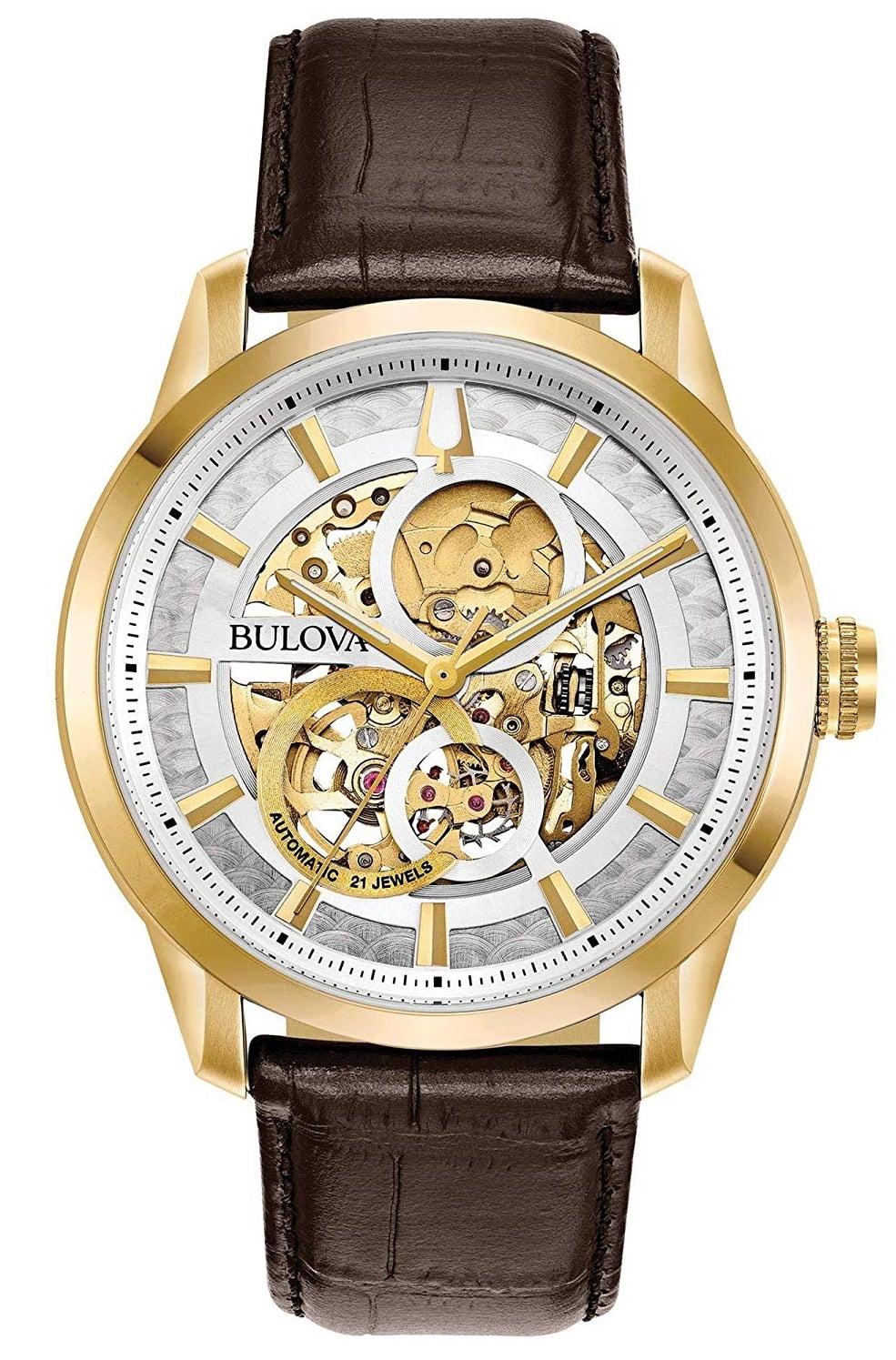 Bulova Classic Sutton Leather Automatic Mens Watch 97A138