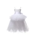 thumbnail image 3 of Vestido de tul con tutú negro para niñas, escote en V, cola, para fiesta de cumpleaños de noche, para niñas, vestido de baile para niñas, disfraz de Halloween, 1-14 años, 3 of 5