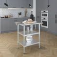 thumbnail image 5 of AmGood 30" Long x 24" Deep Stainless-Steel Work Table with 2 Shelves, Metal Food Prep Station, Commercial & Residential NSF Utility Table, 5 of 9