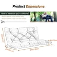 thumbnail image 3 of Porch Swing Cushions Outdoor, Waterproof 4" Thick 2–3 Seat Outdoor Swing Seat Cushion with Ties for Garden & Porch, 3 of 7