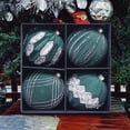 thumbnail image 4 of 4 piezas de adornos de bolas de Navidad, adornos colgantes para de Navidad, decoración artesanal de Navidad para Acción de Gracias, Halloween, verde intenso, 4 of 7